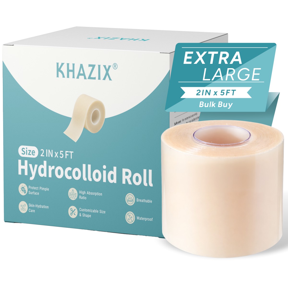 Skincare Moisturizer - Curativo Hidrocoloide KHAZIX em Rolo 2in