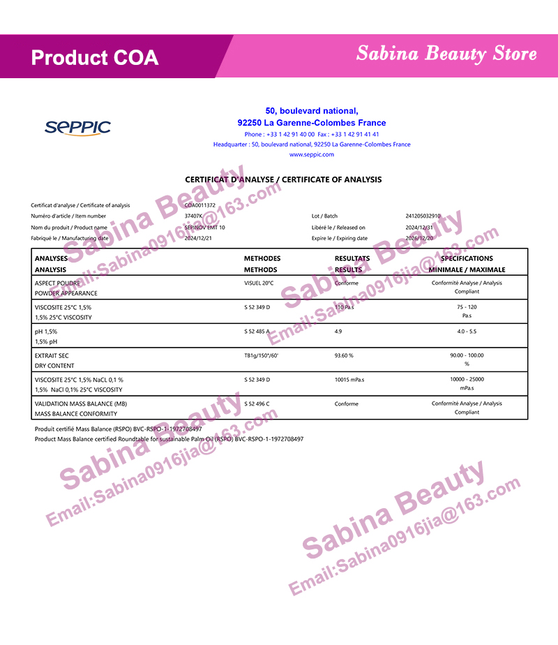 Ingrediente COSMETIC SEPINOV E - Skincare Ingredients avaliação e preço