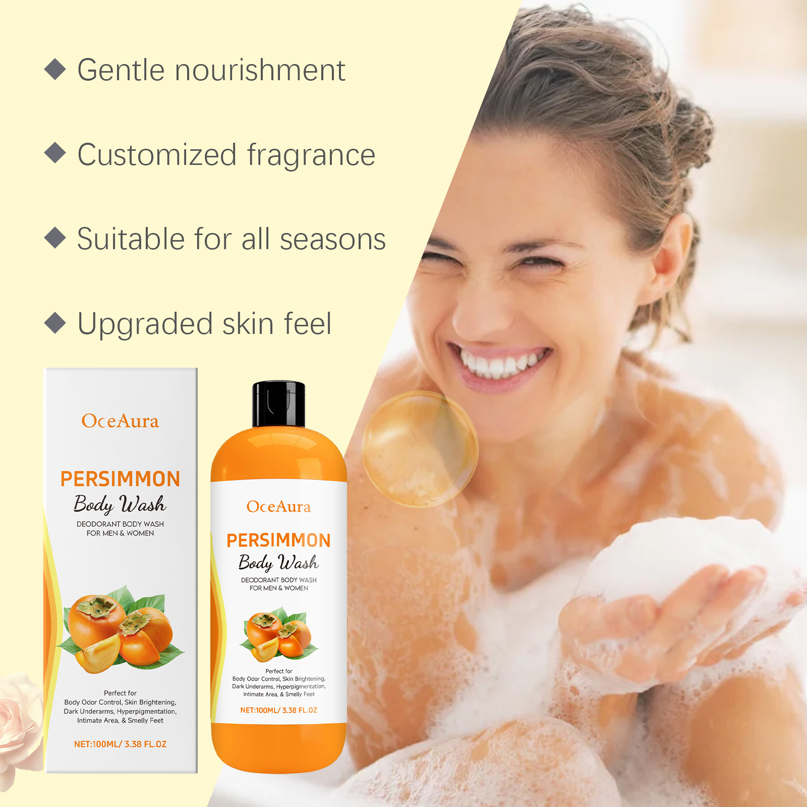 Lavatório corporal de caqui, r - Aha Bha Exfoliant avaliação e preço